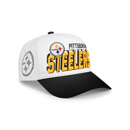 FOCO Pittsburgh Steelers NFL Lineman Marquee RF Cap - White/Black