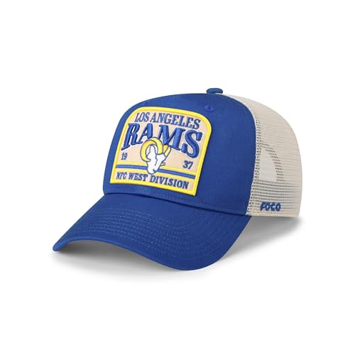 FOCO Los Angeles Rams NFL Truckstop Patch Trucker RF Cap - Montego Team Color