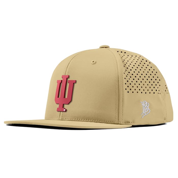 Branded Bills Officially Licensed x Indiana Hoosiers Desert Flat Performance Indiana Team Logo PVC