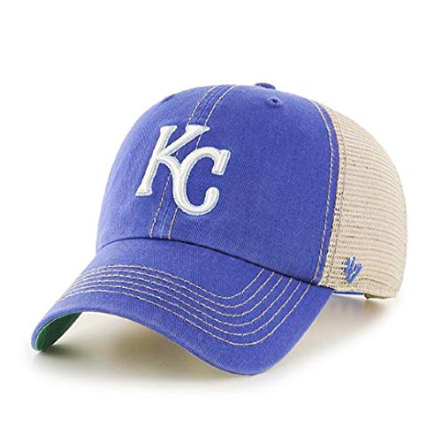 '47 MLB Trawler Mesh Clean Up Adjustable Hat, Adult One Size Fits All (Kansas City Royals Blue)