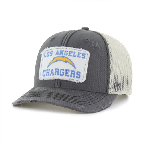47 Men's Charcoal Los Angeles Chargers Egremont Well-Worn Adjustable Trucker Hat