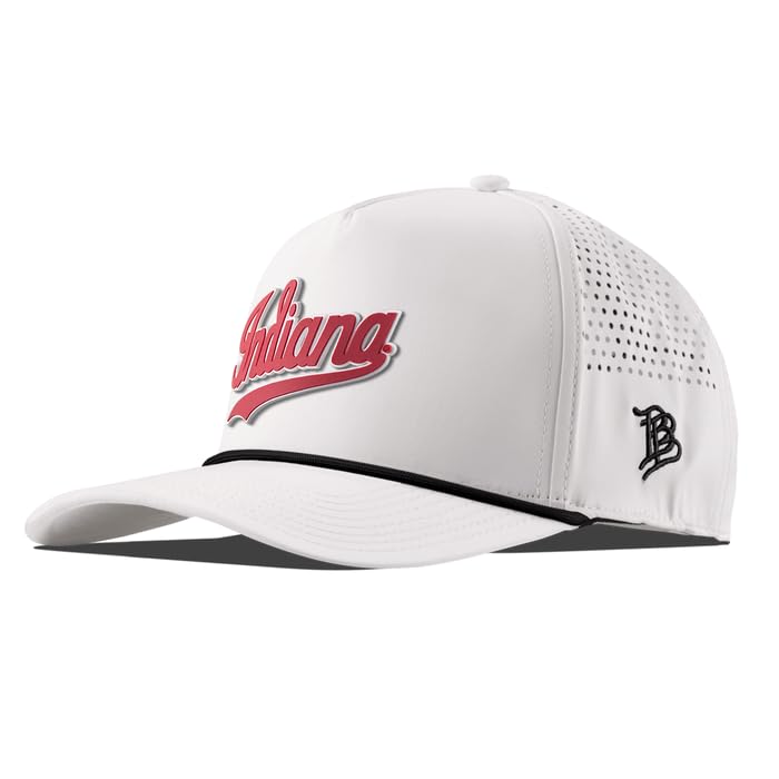 Branded Bills Officially Licensed x Indiana Hoosiers Black 5-Panel Indiana Script PVC
