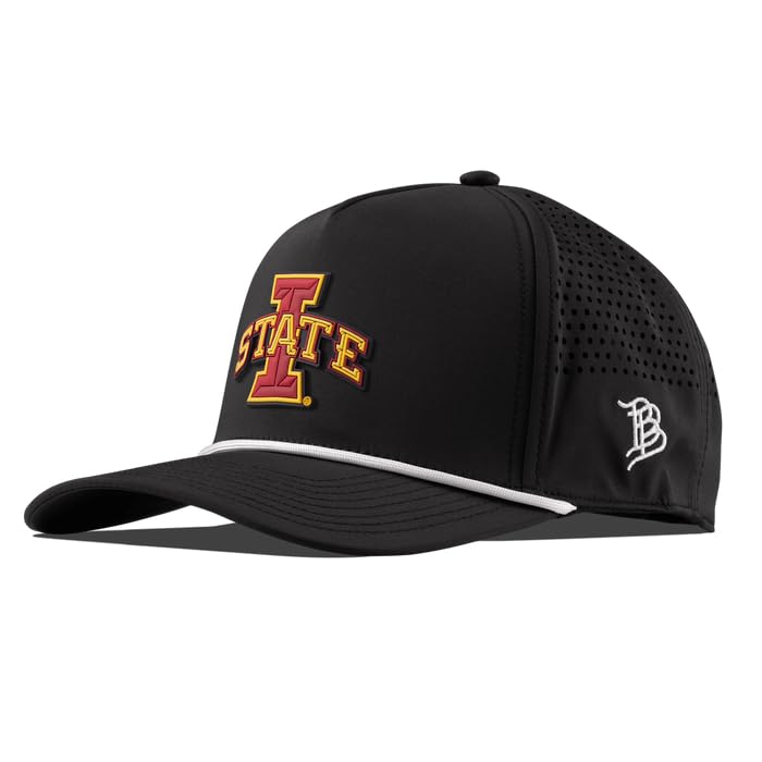 Branded Bills Officially Licensed x Iowa State Cyclones Black 5-Panel Iowa State Red & Gold PVC