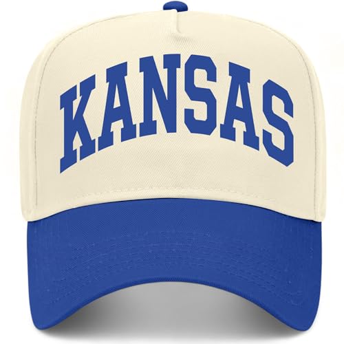 Kansas Collegiate Hat (US, Alpha, One Size, Royal/Natural)