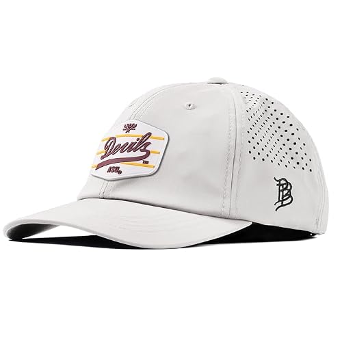 Branded Bills Officially Licensed x Arizona State Sun Devils White Performance Dad Hat ASU Devils White PVC