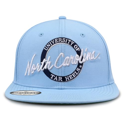 The Game NCAA Licensed North Carolina Tar Heels Flat Brim Snapback Hat, University of North Carolina Game Day Hat