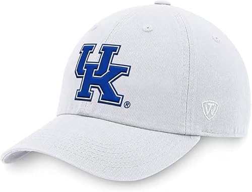 Collegiate White Team Color Adjustable Hats (US, Alpha, One Size, Kentucky)