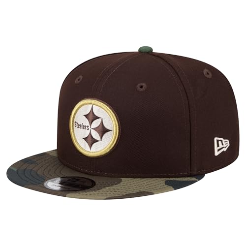 New Era Men's Dark Brown Pittsburgh Steelers Burnt Wood Camo 9FIFTY Snapback Hat