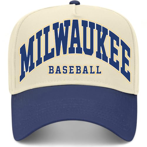Milwaukee Baseball Hat (Navy/Natural)