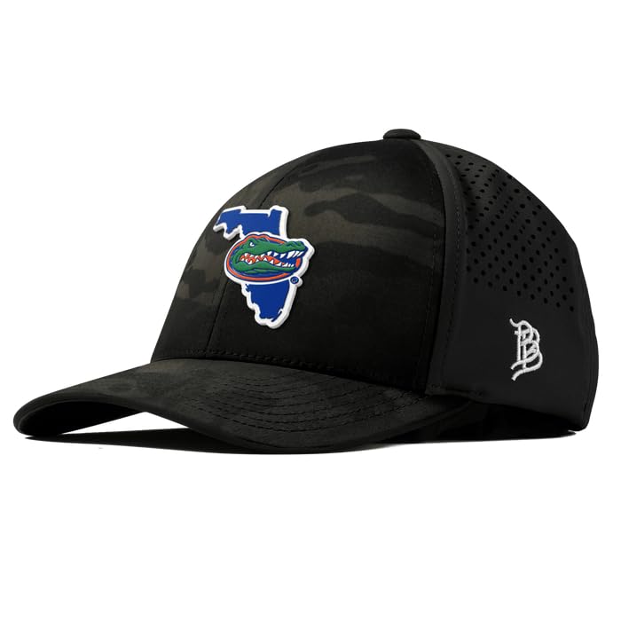 Branded Bills Officially Licensed x Florida Gators Black Multicam Curved Performance Gator State PVC
