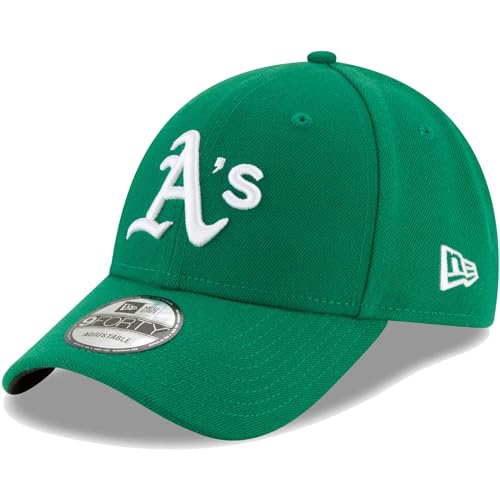 New Era Unisex-Adult MLB The League 9FORTY Alternate Primary Logo Adjustable Hat Cap One Size Fits All - Oakland Athletics Green