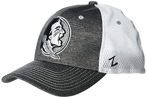 NCAA Florida State Seminoles Mens Fitted Hat Sugarloaf, Florida State Seminoles Charcoal, Large
