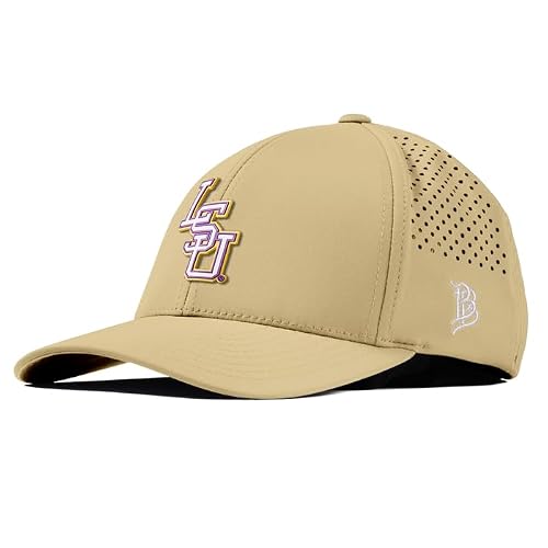 Branded Bills Officially Licensed x LSU Tigers Desert Curved Performance Baseball White PVC