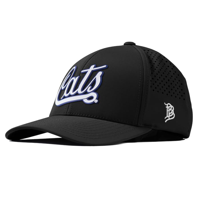 Branded Bills Officially Licensed x Arizona Wildcats Black Curved Performance Arizona Cats Script PVC