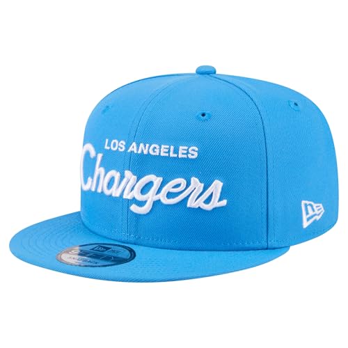 New Era Men's Powder Blue Los Angeles Chargers Core Team Script 9FIFTY Snapback Hat