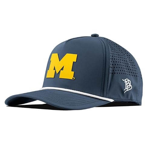 Branded Bills Officially Licensed x Michigan Wolverines Orion 5-Panel Michigan Gold Block PVC