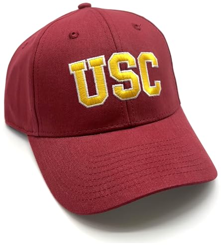 Officially Licensed University Southern Cal MVP Hat Classic Primary Team Logo Adjustable Embroidered Structured Baseball Sports Ball Cap