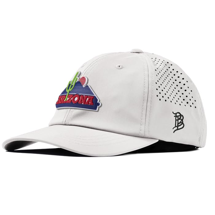 Branded Bills Officially Licensed x Arizona Wildcats White Performance Dad Hat OG Arizona PVC
