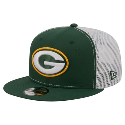 New Era Men's Green Green Bay Packers Core Team 9FIFTY Trucker Snapback Hat