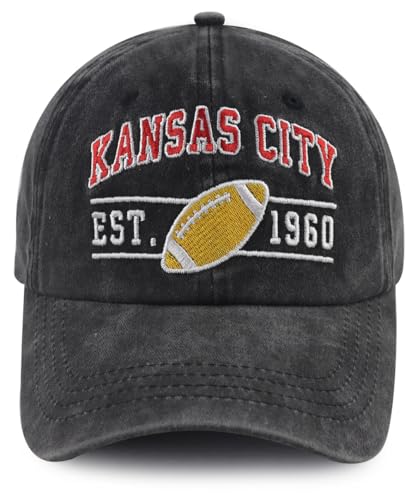 Terojnkl Embroidered City Football Hat Men Women, Unisex Fans Baseball Cap