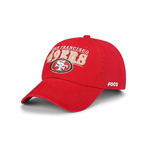 FOCO San Francisco 49ers NFL Signature Bars Casual Cap - Red