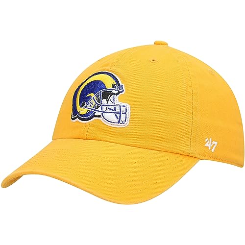47 Men's Gold Los Angeles Rams Clean Up Adjustable Hat