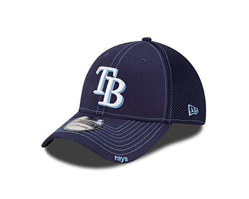 MLB Tampa Bay Rays Neo Fitted Baseball Cap, Light Navy, Medium/Large
