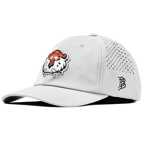 Branded Bills Officially Licensed x Auburn Tigers White Performance Dad Hat Aubie The Tiger PVC
