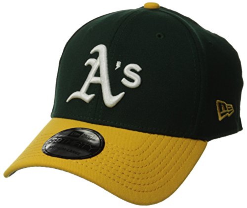 New Era MLB Oakland Athletics Team Classic Home 39Thirty Stretch Fit Cap, Green, Small/Medium
