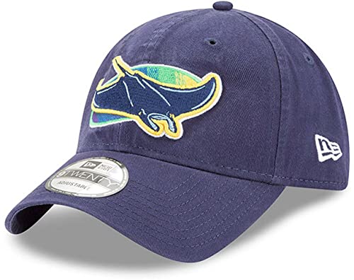 New Era Unisex-Adult MLB Core Classic 9TWENTY Team Alternate Adjustable Hat Cap One Size Fits All - Tampa Bay Rays Navy