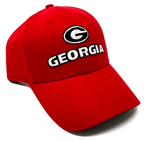 University Georgia Bulldogs Hat Adjustable Classic MVP Cap (Red)