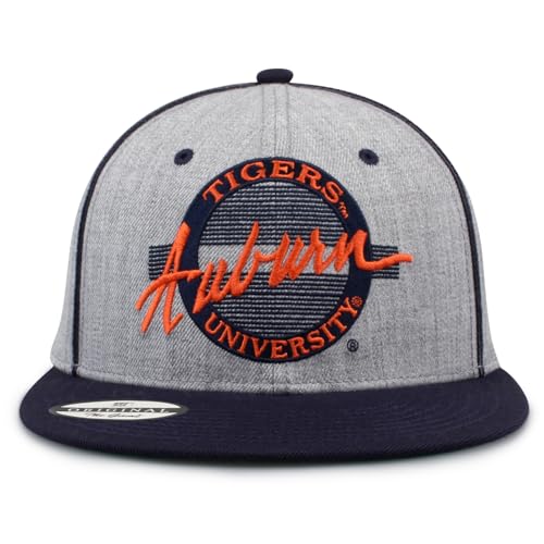 The Game NCAA Licensed Auburn Tigers Flat Brim Snapback Hat, Auburn University Game Day Hat