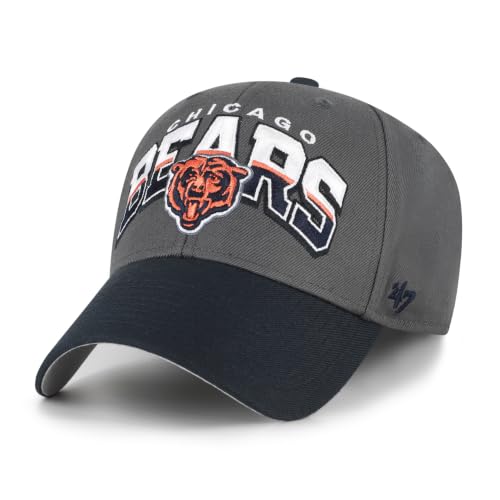 47 Men's Charcoal Chicago Bears Split Block MVP Adjustable Hat