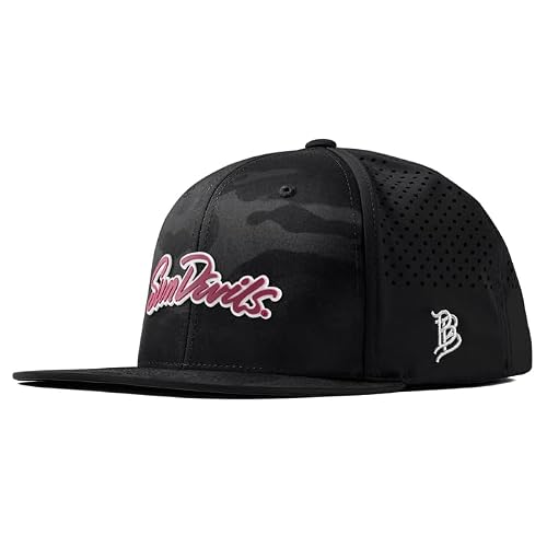Branded Bills Officially Licensed x Arizona State Sun Devils Black Multicam Flat Performance ASU Sun Devils Script PVC