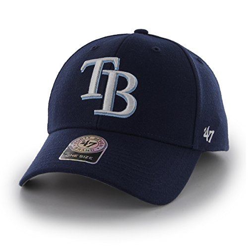 '47 MLB Tampa Bay Rays Juke MVP Adjustable Hat, One Size, Light Navy