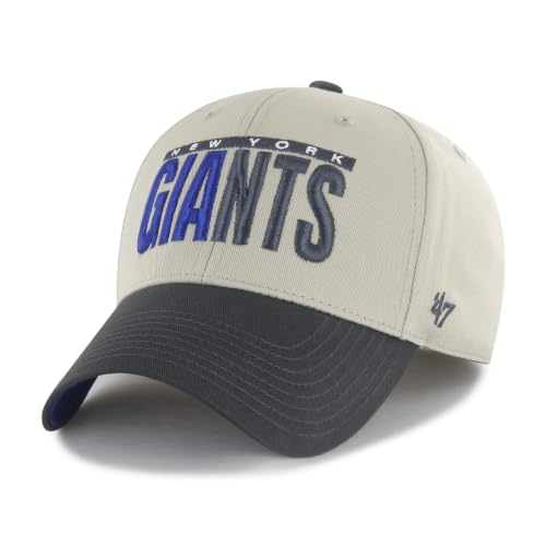 47 Men's Gray/Black New York Giants Half Block Text MVP Adjustable Hat
