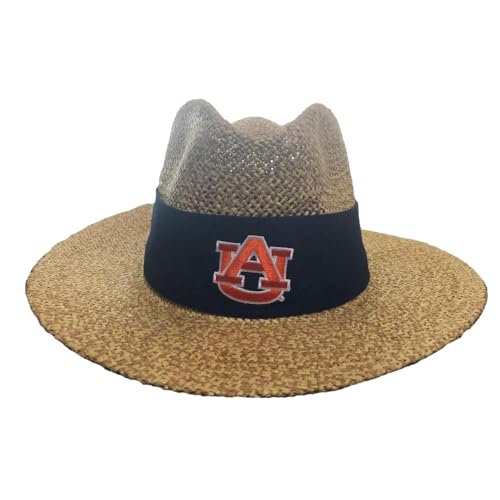 LOGOFIT Auburn Tigers Angler Safari Straw Hat, Navy