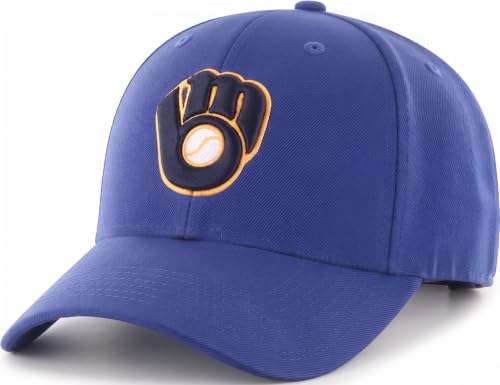 Milwaukee Brewers Blue MVP Hat Embroidered Baseball Cap for Boys & Girls