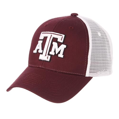 Zephyr Texas A&M Aggies Big Rig Trucker Snapback Hat - NCAA Adjustable Maroon Structured Mesh Cap