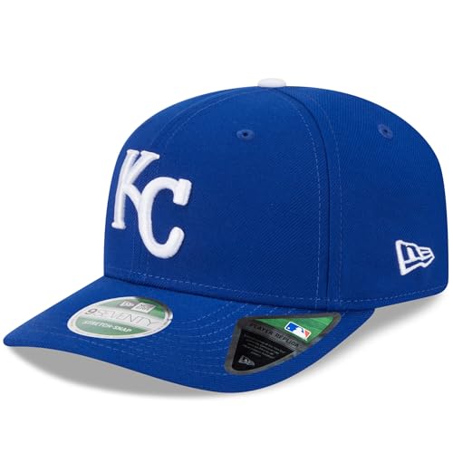 New Era Unisex-Adult MLB Player Replica 9SEVENTY Baseball Team Color Stretch Adjustable Snapback Hat One Size Fits All - Kansas City Royals - Blue