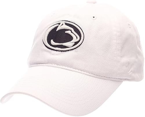 Collegiate Hats - Fitted Caps Adjustable Hats and Snapbacks Available (Adjustable Hat, Penn State Logo White)