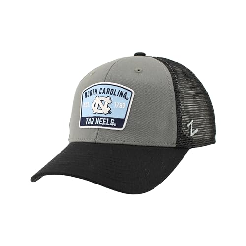 North Carolina Tar Heels NCAA Officially Licensed Snapback Hat Big Rig Patch Black Gray Switchback