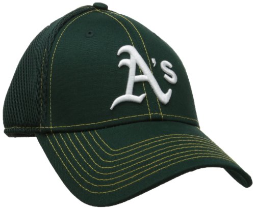 New Era MLB Oakland Athletics NEO 39Thirty Stretch Fit Cap, Large/X-Large, Green
