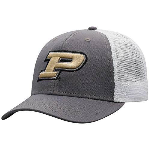 Top of the World Purdue Boilermakers Men's Top of the World BB Trucker Charcoal Icon Hat, Adjustable