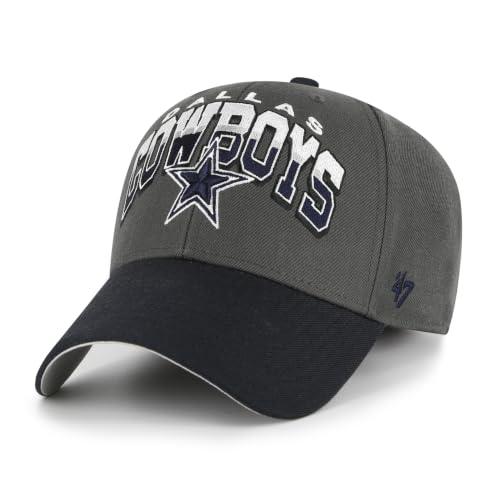 47 Men's Charcoal Dallas Cowboys Split Block MVP Adjustable Hat