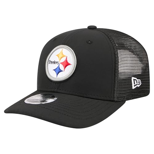 New Era Men's Black Pittsburgh Steelers 9SEVENTY Trucker Adjustable Hat