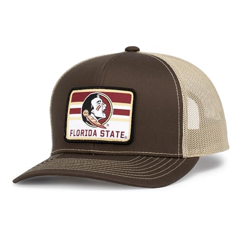 Pacific Headwear NCAA FSU Men's Contrast Stitch Trucker Snapback