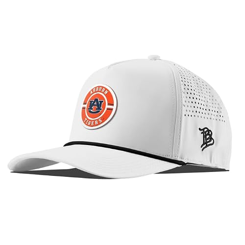 Branded Bills Officially Licensed x Auburn Tigers White 5-Panel Auburn Seal PVC
