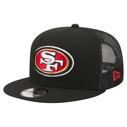 New Era Men's Black San Francisco 49ers Core Team 9FIFTY Trucker Snapback Hat