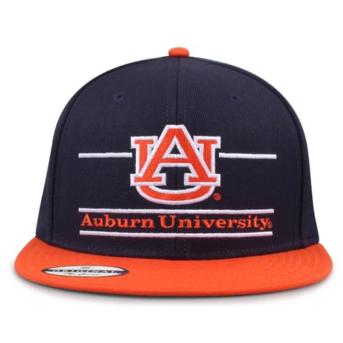 The Game NCAA Licensed Auburn Tigers Flat Brim Snapback Hat, Auburn University Game Day Hat